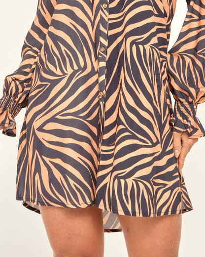 CAMISÃO BALI LASTEX ZEBRA PRETO