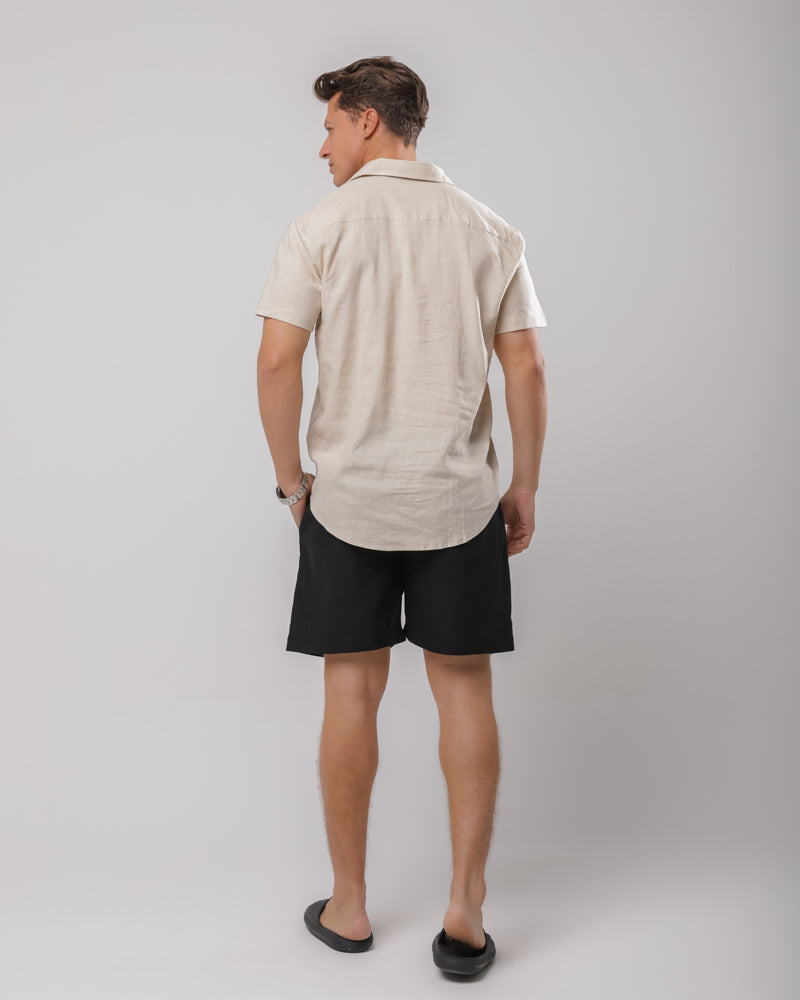 SHORTS  LINHO MISTO PRETO