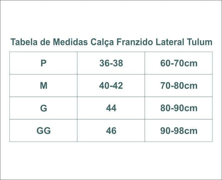 CALÇA FRANZIDO LATERAL TULUM TUCANO MELON