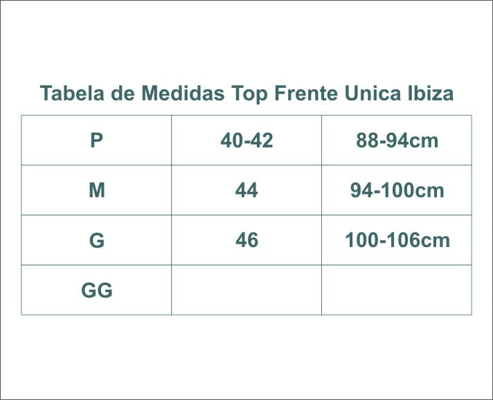 TOP FRENTE ÚNICA AJUSTES IBIZA TUCANO MELON