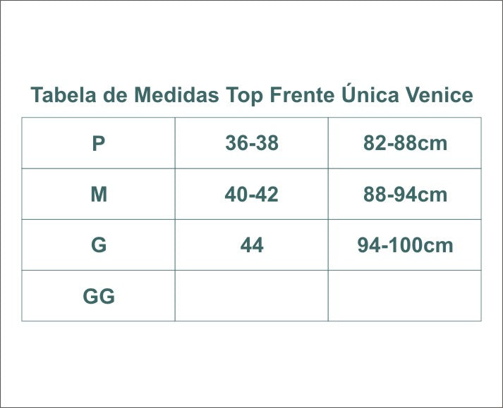 TOP CORTININHA FRENTE ÚNICA VENICE TUCANO FOLHAGEM