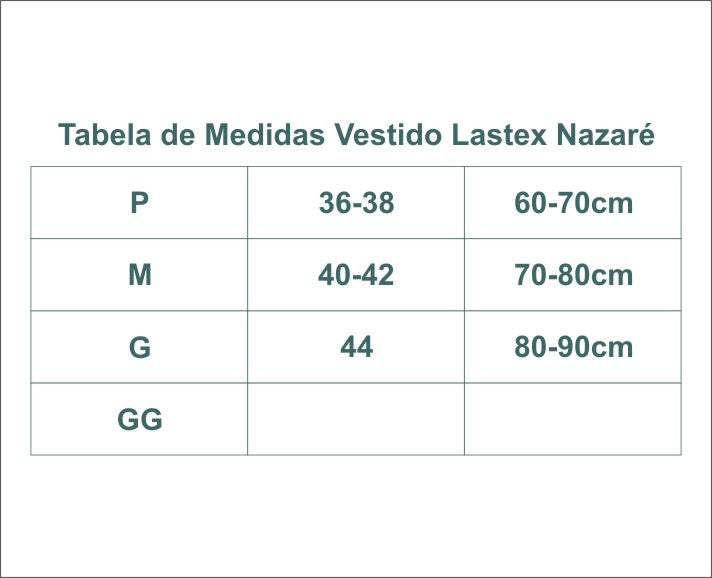 VESTIDO LASTEX NAZARÉ ABACAXI GAIA